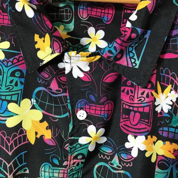Amscan Tiki Totems Hawaiian Collared Shirt L/XL - Picture 6 of 7